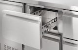 thumbnail of GastroHero Kühltisch Mini Edelstahl GN 1/1 1 Tür 4 Schubladen +2 °C bis +10 °C 230 V Profi Gastronomie ECO 1/4 1365x700x877 mm