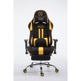 thumbnail of Sedia da ufficio racing gaming Tessuto Limit Nero/giallo/Con poggiapiedi