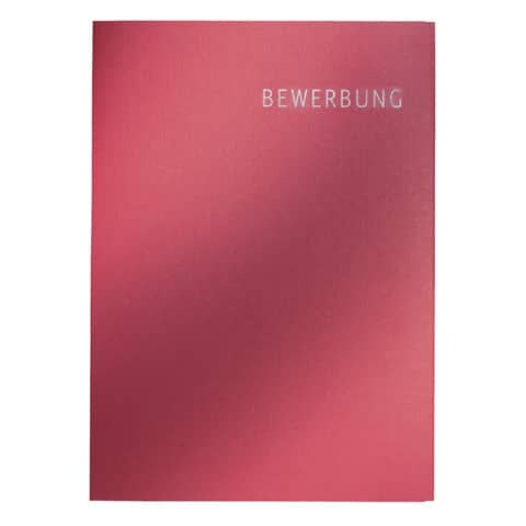 Bewerbungsmappe Exklusiv, A4, 3-teilig, Karton, bordeaux