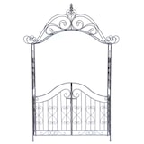 thumbnail of Rosenbogen mit Tor Pforte 131872 aus Metall Gartentor 282x160 cm Rankgerüst