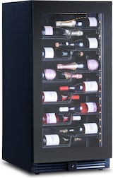 thumbnail of KLIMAITALIA Belüfteter Weinkühlschrank. 68 Flaschen. Rauchglastür. LED-Lichter. Metall-Schubladenregale. Digitales Thermometer. CW120G1TB
