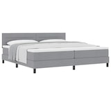 thumbnail of vidaXL Boxspringbett mit Kopfteil Hellgrau 200 x 200 cm Stoff