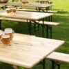thumbnail of Ensemble brasserie pliable - Table 2200x500mm - 2 bancs - Extérieur - Veba