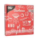 thumbnail of 360 Servietten, 3-lagig 1/4-Falz 33 cm x 33 cm BBQ Love