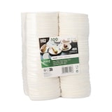 thumbnail of 100 Teller Zuckerrohr `pure` Halbmond Ø 9 cm · 1 cm weiss `Cella`