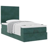 thumbnail of vidaXL Ottoman-Bett mit Matratzen Dunkelgrün 90x200 cm Samt