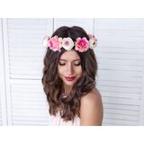 thumbnail of Blumenkranz für Haare 17cm einstellbar Boho Haarkranz Blumen Blumenhaarkranz Kopfschmuck Hochzeit JGA Festival Haarschmuck Haar Accessoires Rosa Pink