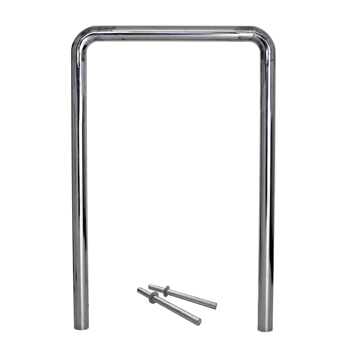 Fahrradanlehnbügel 118 x 78 cm Edelstahl Ø 60 mm grau Typ U Einbetonieren Fahrradständer Parker Typ U