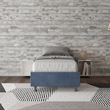 thumbnail of Letto Singolo contenitore imbottito 90x210 microfibra blu Azelia