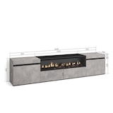 thumbnail of Mueble TV, Televisión, 200x35x45cm, Para TV hasta 80", Chimenea eléctrica, Cemento _ 51_21