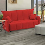thumbnail of Dmora Schlafsofa Alissa, 2-Sitzer-Sofa, 100% Made in Italy, Wohnzimmersofa mit Trolley-Öffnung, aus gepolstertem Stoff, Cm 150x90h85, Rot