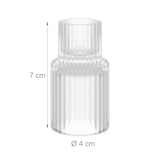 thumbnail of Relaxdays Kerzenständer Stabkerzen, 20er Set, HxD: 7 x 4 cm, aus Glas, geriffelt, runde Stabkerzenhalterung, transparent