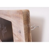 thumbnail of Wandtafel HWC-H48, wandklaptafel wandplank tafel met schoolbord, opvouwbaar massief hout ~ 120x60cm