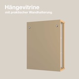 thumbnail of K-Möbel suspension vitrine en verre en hêtre (80x60x25 cm) avec 2 étagères en verre réglables en hauteur - modèle de voiture vitrine d'argent