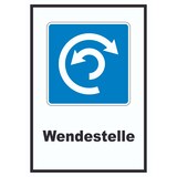 thumbnail of Wendestelle Umdrehen erlaubt Symbol und Text A6 Rückseite selbstklebend