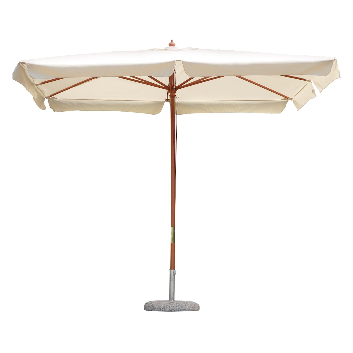 ombrellone in legno,3x4 mt.,telo ecru'