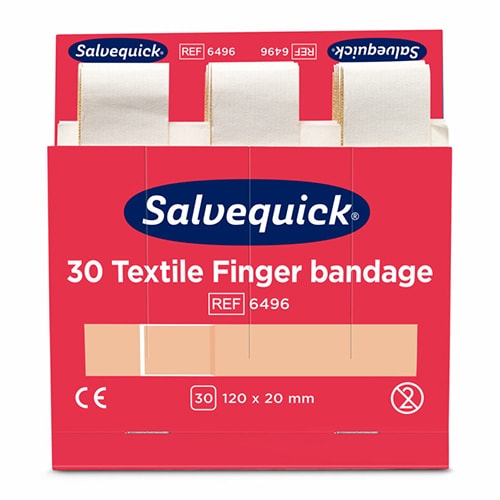 6 Set `Cederroth` Salvequick Textil Pflaster (30 Stück) braun `Finger Bandage` , Refill