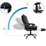 thumbnail of Sillón de dirección RELAX CL 200 con reposapiés PU negro hjh OFFICE