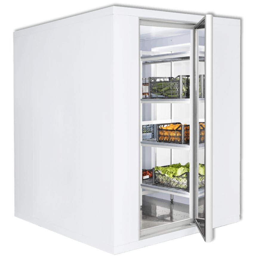Kühlzelle m. Aggregat begehbares Kühlhaus 3,2m³ 1200x1800x2010mm -5/+10°C Aufbau