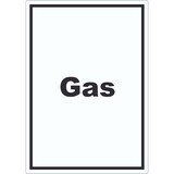thumbnail of Gas Aufkleber mit Text Anschluss hochkant A8 (52x74mm)