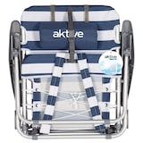 thumbnail of Mochila para cadeira de praia dobrável baixa 4 posições listras com almofada e bolso Aktive