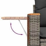 thumbnail of vidaXL Garten-Sofa-Set mit Kissen 10 pcs Grau 110 x 55 x 71 cm