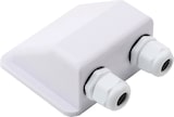 thumbnail of Alcapower weißes Gehäuse für wasserdichte IP68-Kabeleinführung, Basis 88x100mm, Höhe 50mm, mit M20-Kabelverschraubung für 6mm bis 12mm Kabel.