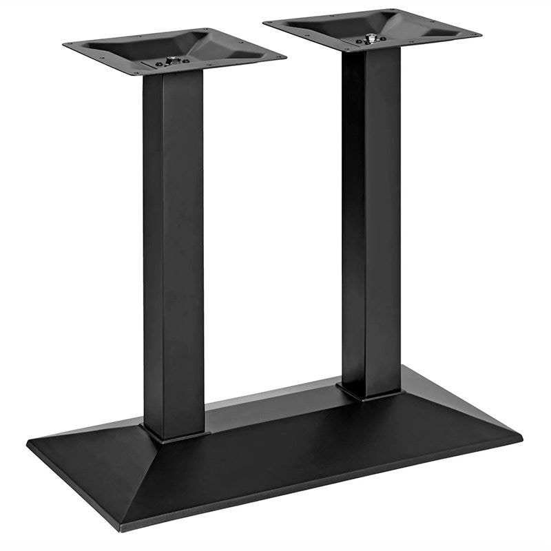 Pie de mesa Piramide Doble base rectangular color negro