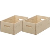 thumbnail of Caisse en bois brut de rangement (Lot de 2) JARDINDECO