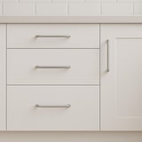 thumbnail of Edelstahl Möbelgriff Lochabstand 128mm Schrankgriff Bügelgriff rund Ø8mm modern