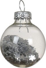thumbnail of 9 Weihnachtskugeln Glas mit Sternen gefüllt 3cm kleine Christbaumkugeln Weihnachtsbaumkugeln Christbaumschmuck Weihnachtsbaumdeko Silber transparent