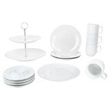 thumbnail of 13tlg Etageren-Frühstücksset Tommy Teller Becher Eierbecher Etagere 2-stöckig