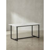thumbnail of Esszimmertisch 180x90x76 cm Küchentisch Weiß in Marmor-Optik Modern, Esstisch Groß, Speisetisch Rechteckig, Tisch Esszimmer mit