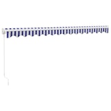 thumbnail of vidaXL Markise Einziehbar Blau und Weiß 4,5x3 m Stoff und Aluminium