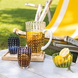 thumbnail of Federico de Majo karaf Perle collectie, handgemaakt van transparant glas, elegant design voor op tafel, gemaakt in Italië, uniek.