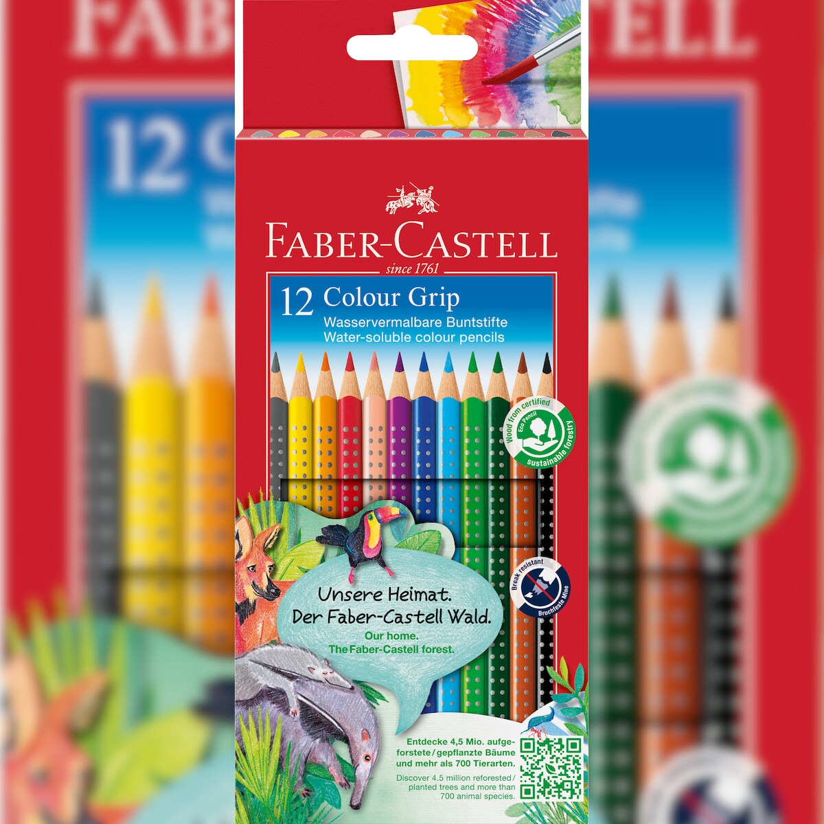 Faber-Castell Buntstift Colour Grip 12er in Kartonetui