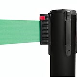 thumbnail of Colonnine Tendinastro Segnapercorso Nere | Paletti Distanziatori con nastro verde da 3mt