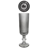 thumbnail of Agata 6x Sektgläser 130ml grau Glas Relief Sekt-Flöte Prosecco Champagner