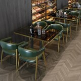 thumbnail of 360Home Gastronomiemöbel Cafe Bar Restaurants Hotel Einrichtung  Tisch JBHT Schwarz gold 120*60*75cm