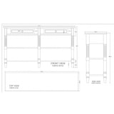 thumbnail of Console drapier Édouard 140x35   de Mindi -  Gris Rectangulaire Bois Amadeus 35.00x140.00 cm