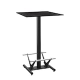thumbnail of Outdoor Gastro Stehtisch HPL Compact Premium | 80x80 cm Dunkler Schiefer | mit Edelstahl Fußrasten