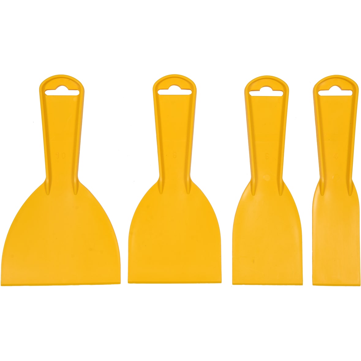 Kunststoff Spachtel, Malerspachtel 4, 6, 8 und 10 cm ( 4 Stück )