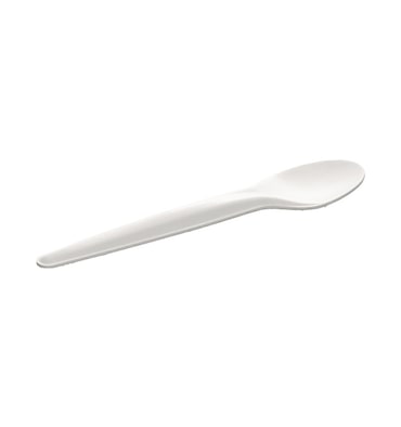 MONOUSO - Cucchiaino di Cartone Rigido Bianco 13cm (50 Pezzi)