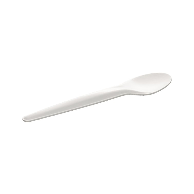 MONOUSO - Cucchiaino di Cartone Rigido Bianco 13cm (50 Pezzi)