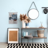 thumbnail of Relaxdays Hängeorganizer, 7 Fächer, 2 Haken, Baumwolle, HxB: 60x39 cm, Bad, Flur, Büro, Organizer zum Hängen, creme/blau
