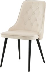 thumbnail of VelvetDeluxe Esszimmerstuhl Velour beige, schwarz.