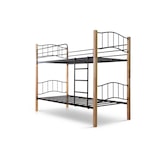 thumbnail of Litera Doble Cama 90cm Madera y Metal Natural + 2 Colchones (90x190 cm)