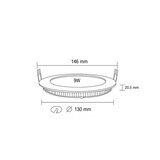 thumbnail of 9W LED Leuchte Sopt Einbauleuchte Deckenleuchte Einbauspot slim Panel rund Ø 145 mm kaltweiß