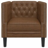 thumbnail of vidaXL Chesterfield-Sessel Braun Kunstleder in Wildleder-Optik