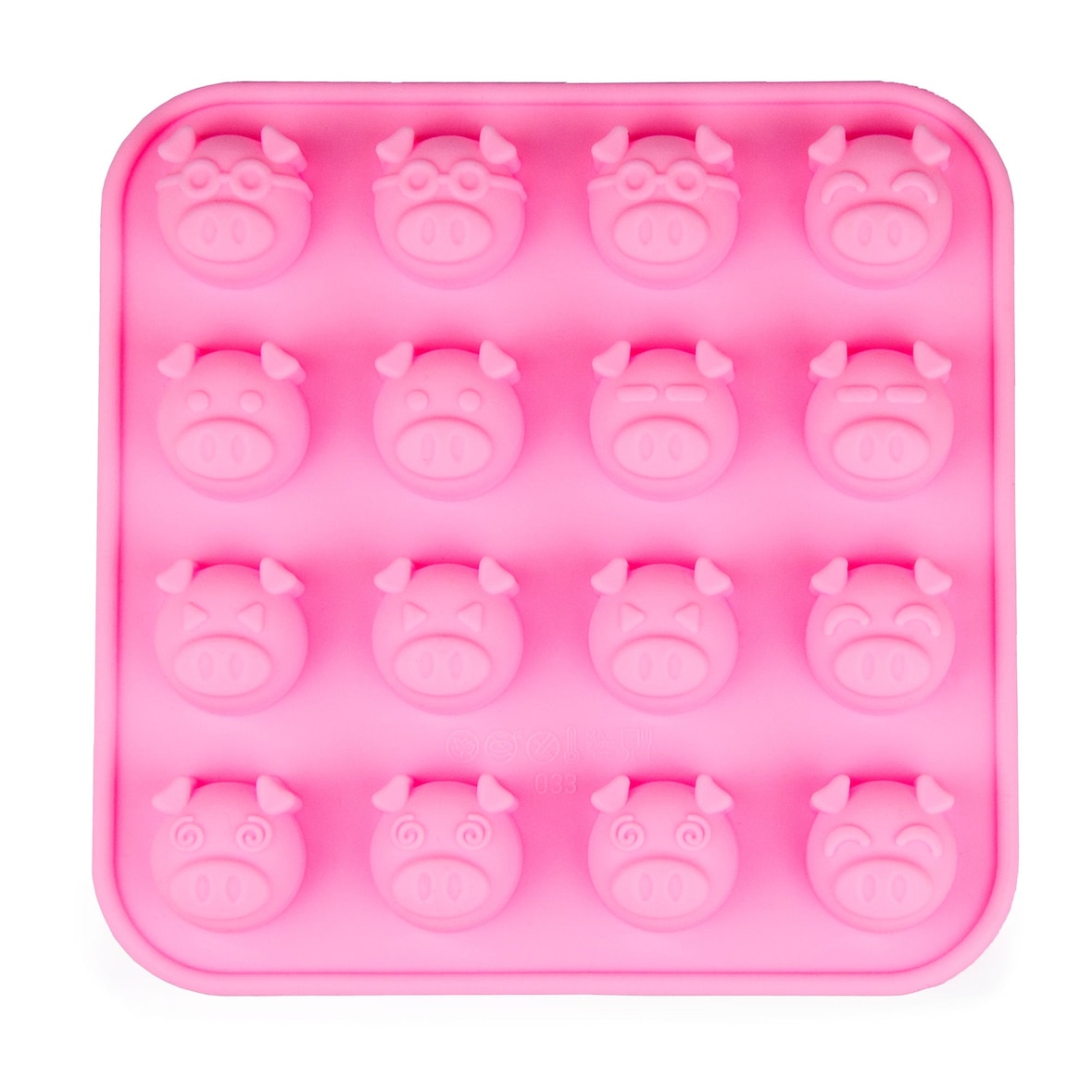 WISEFOOD 20 Stück - Silikonform Schweinchen - pink 17x17x2cm - Silikon Form Backen, Seife & mehr - Backform